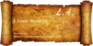 Linek Arnold névjegykártya